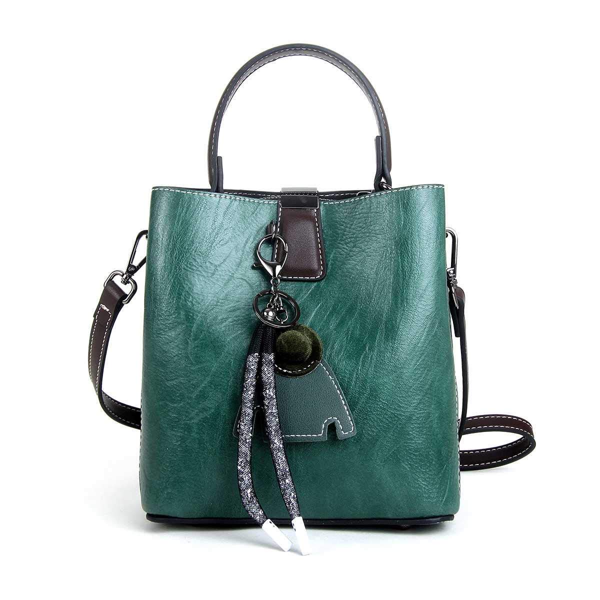 Sac de seau simple vert ideal pour les sorties citadines et le bureau