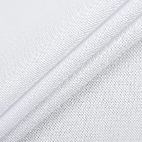 Miniatura 2 de UPOPO Cortinas blancas de privacidad de 45 pulgadas de largo, lino texturizado, cortinas semitransparentes para sala de estar, dormitorio, sótano,