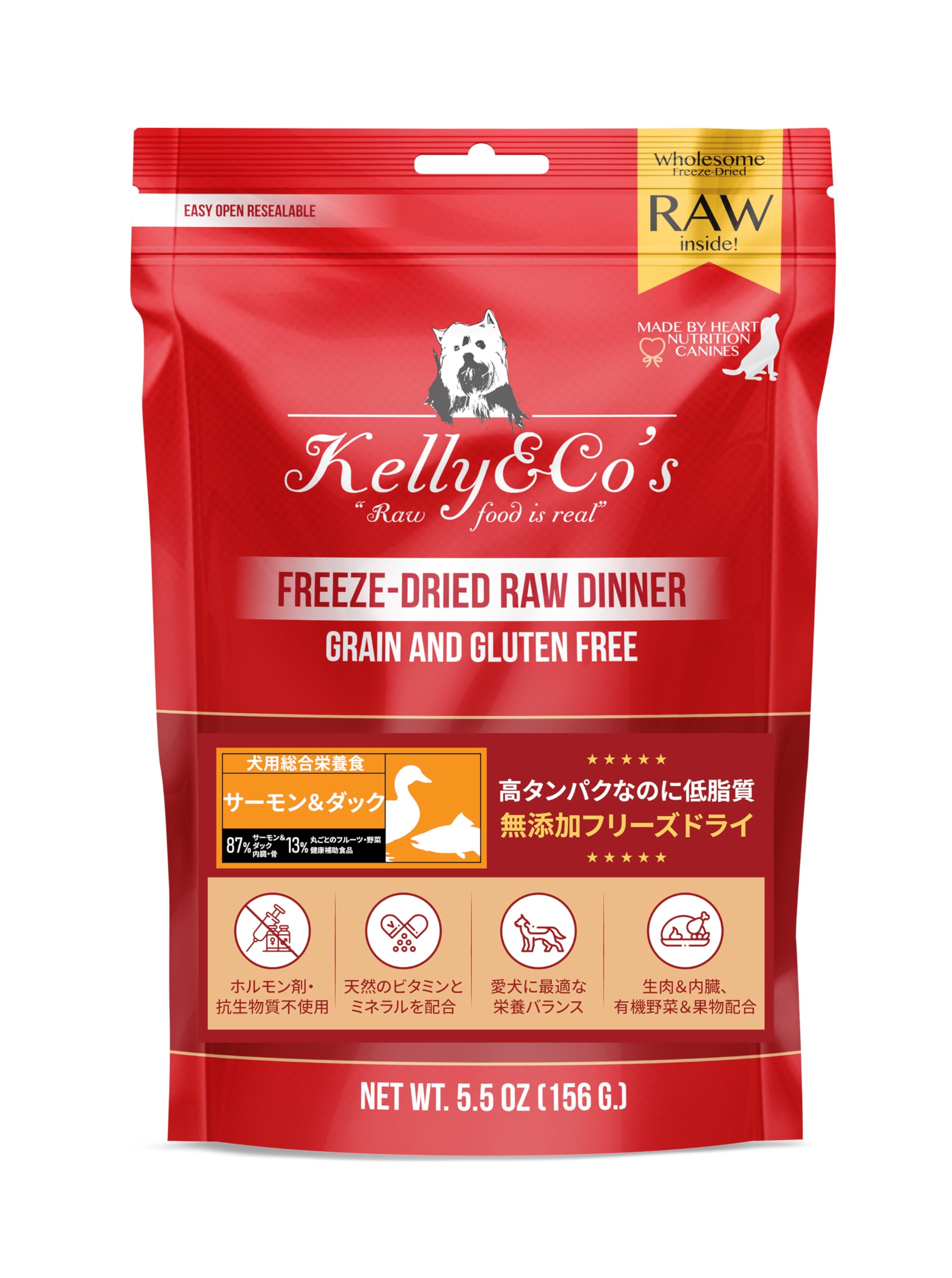 Amazon.co.jp: ケリーアンドコー RAW DINNER 犬用総合栄養食 非加熱