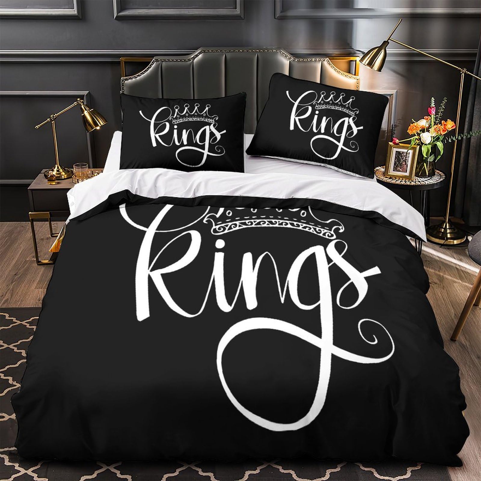 Housse de couette hypoallergénique King Design lit simple contre les allergies