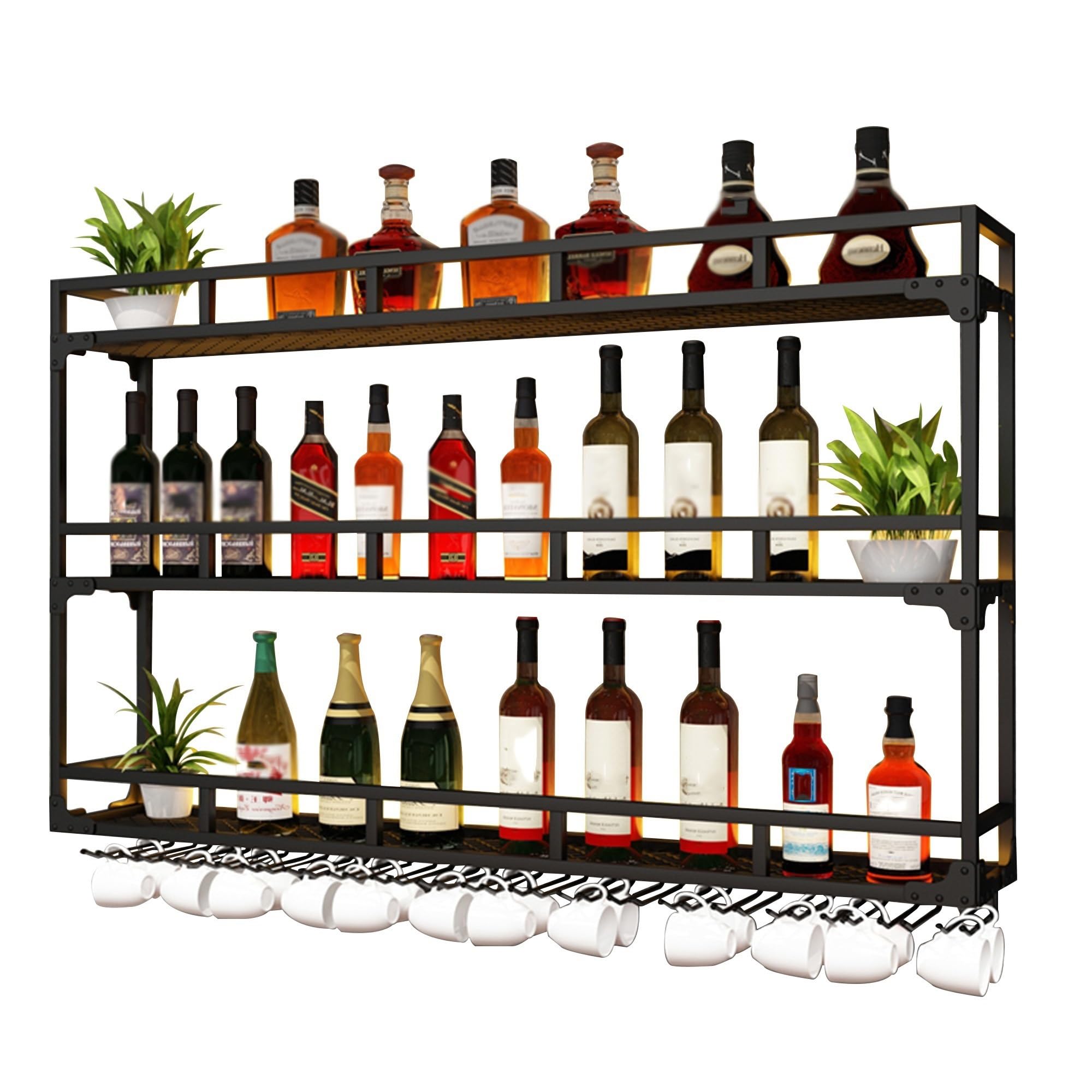 Étagère murale pour bouteille afin de ranger vos verres sans encombrer le bar
