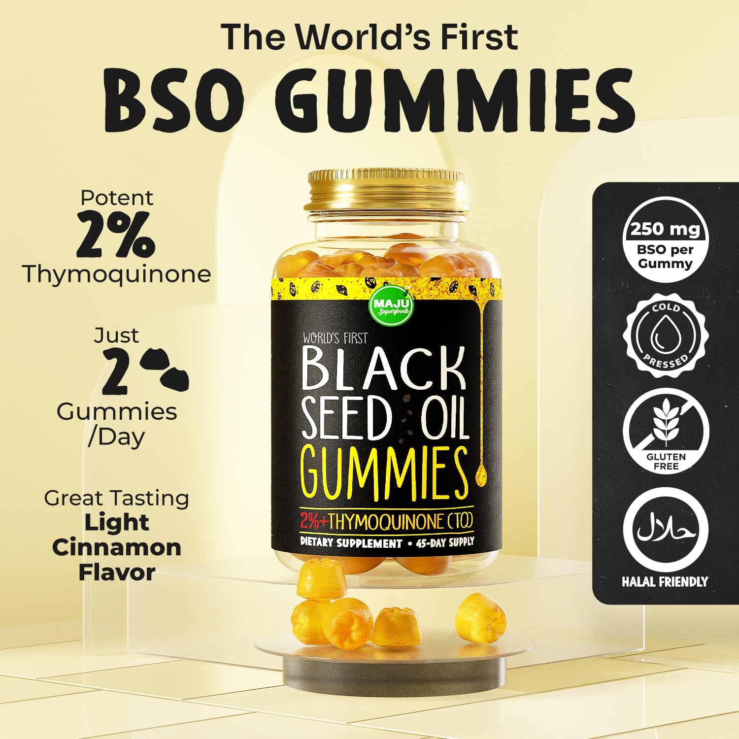 Maju Superfoods Black Seed Oil Gummies, Oregano Oil, and Mineral Replenish Capsules