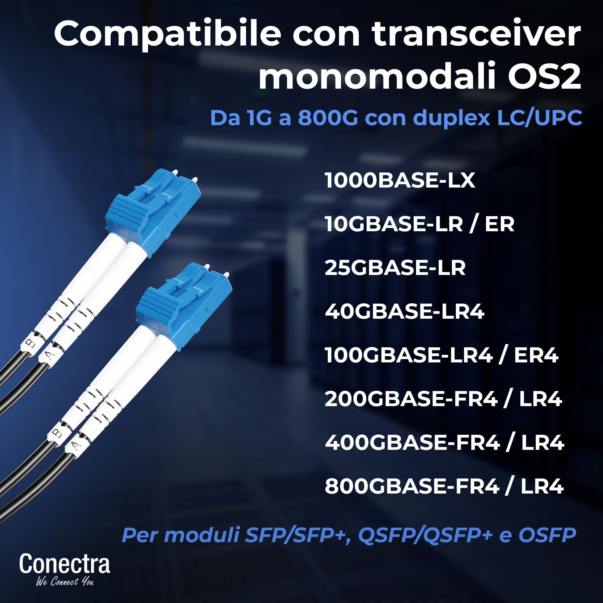 200m Cavo Fibra Ottica Armato OS2 Duplex Breakout LC/UPC, Bretella Ottica Monomodale G657A2 9/125µm, LSZH Interno/Esterno, Prolunga Fibra Cavo Corazzato Patch Rete Industria ⌀3mm Nero