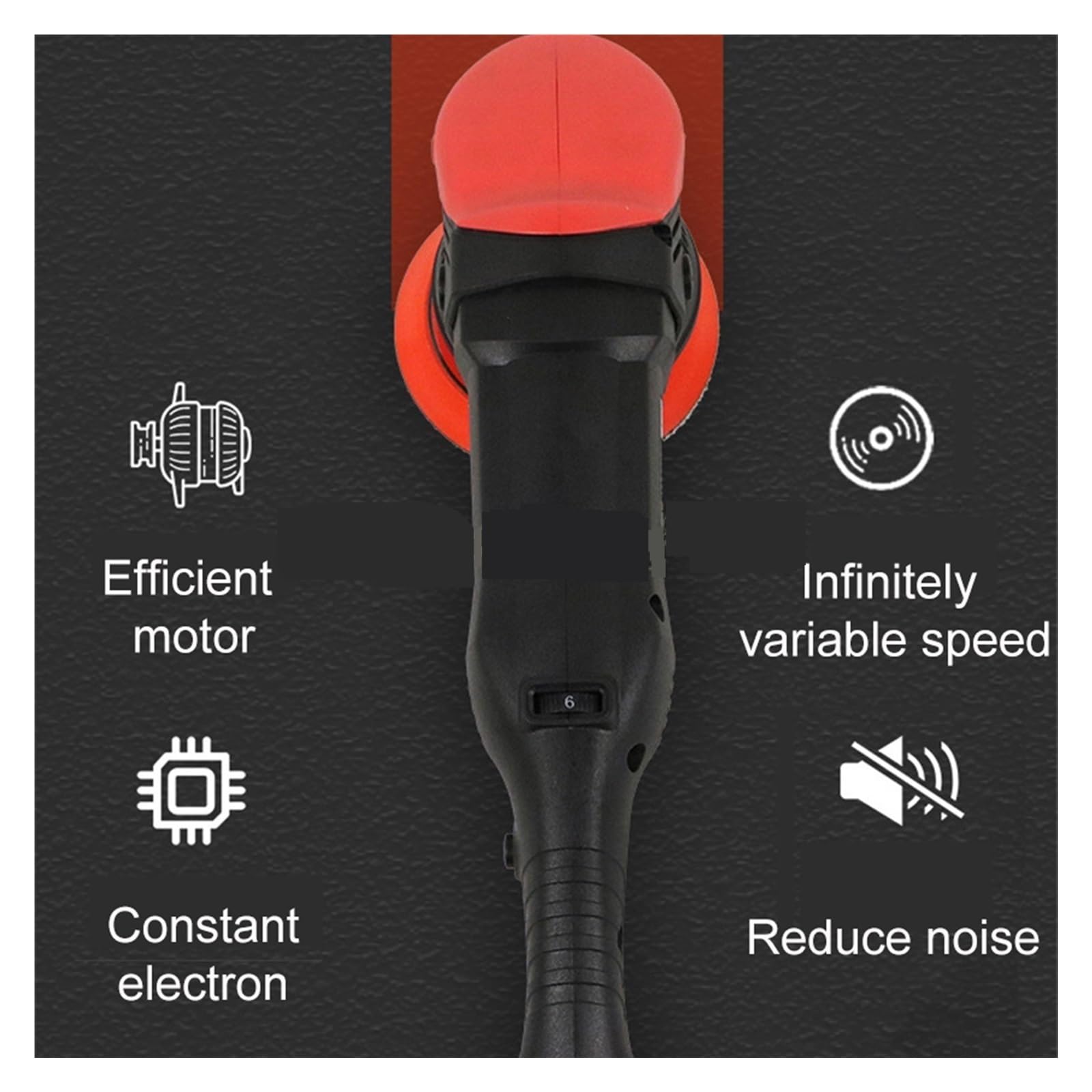 Pulidora Lijadora eléctrica de abrillantado for coche, máquina de encerado con disco de pulido, 710W, 6500rpm, DA, pulidora automática con disco de pulido de 125/150mm Para encerado y pulido de barcos