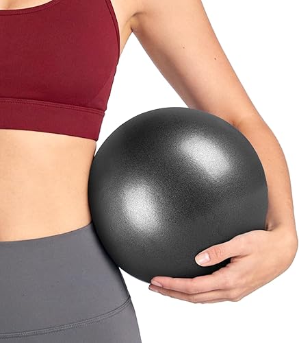 Miniatura 9 de Pelota de pilates de 9 pulgadas, pelota de ejercicio pequeña, pelota de entrenamiento para barra, pilates, yoga, estabilidad, entrenamiento,