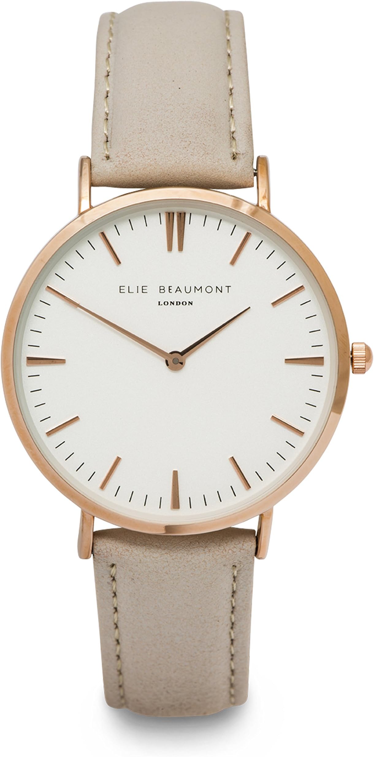 Elie Beaumont EB805G.2 London Women's Quartz Large Watch with Analogue Display Oxford Large- Stone Leather Straps