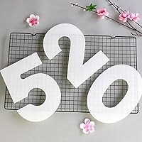 Vista 7 de Moldes de plantillas de números de 0 a 8 pulgadas, para hacer pasteles con números arábigos, rellenos decorativos, herramientas para hornear