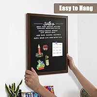 Vista 5 de 4 THOUGHT Pizarra de tiza de 18 x 24 pulgadas, pizarra magnética para pared, pizarra rústica, para colgar, tablero de menú, para escuela, cocina