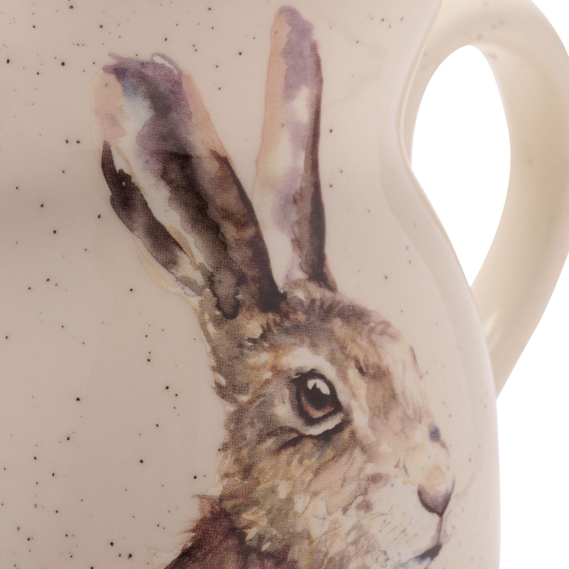 Meg Hawkins Ceramic Country Hare Jug/Pitcher - Cream, Natural, Brown - 21 cm - Image 4