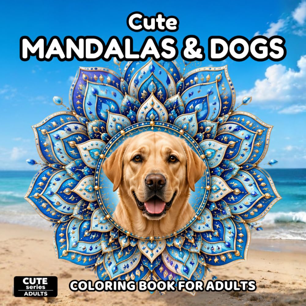 50 Unique Dog Breed Mandalas for Relaxation and Stress Relief: Creative Mandala-Inspired Dog Portraits for Adults (Cute Series for Adults)