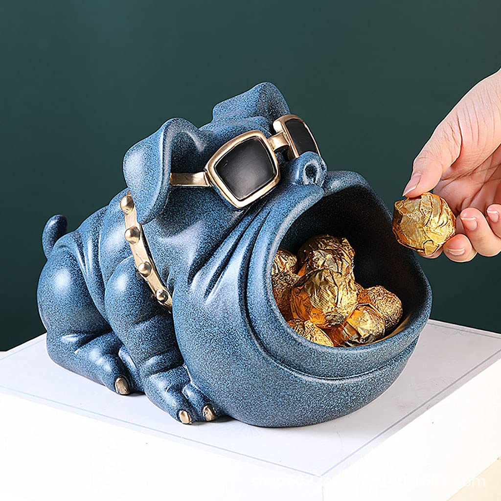Portachiavi A Forma Di Bulldog In Resina, Con Vano Portaoggetti, Stabile E Decorativo, Per Ingresso, Soggiorno E Cucina