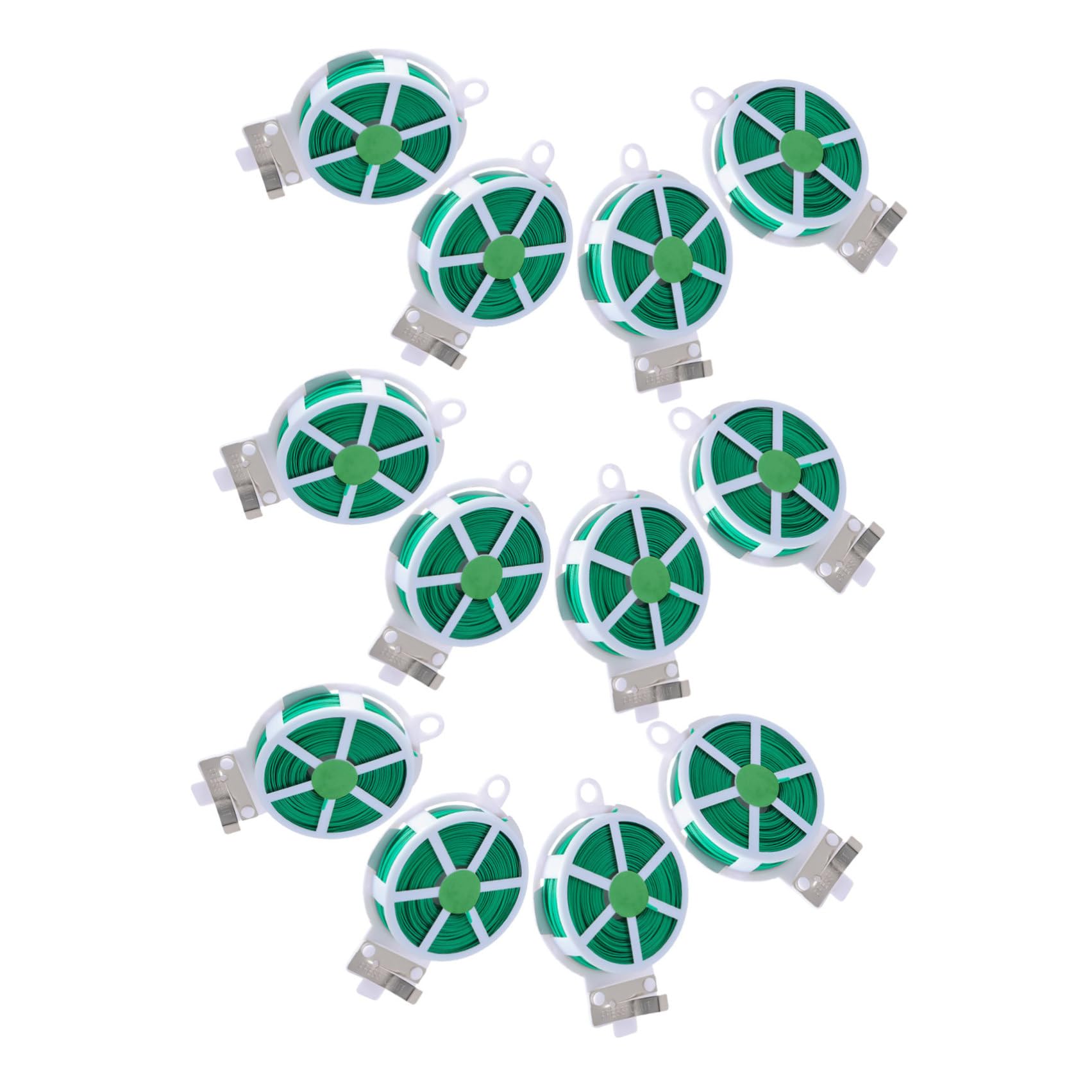 12 Pezzi Filo da Giardinaggio per Piante Rampicanti Legacci da Giardino Rivestiti in Plastica Verde 50 M Legatura Vegetale Flessibile e Riutilizzabile per Supporto Orticolo e