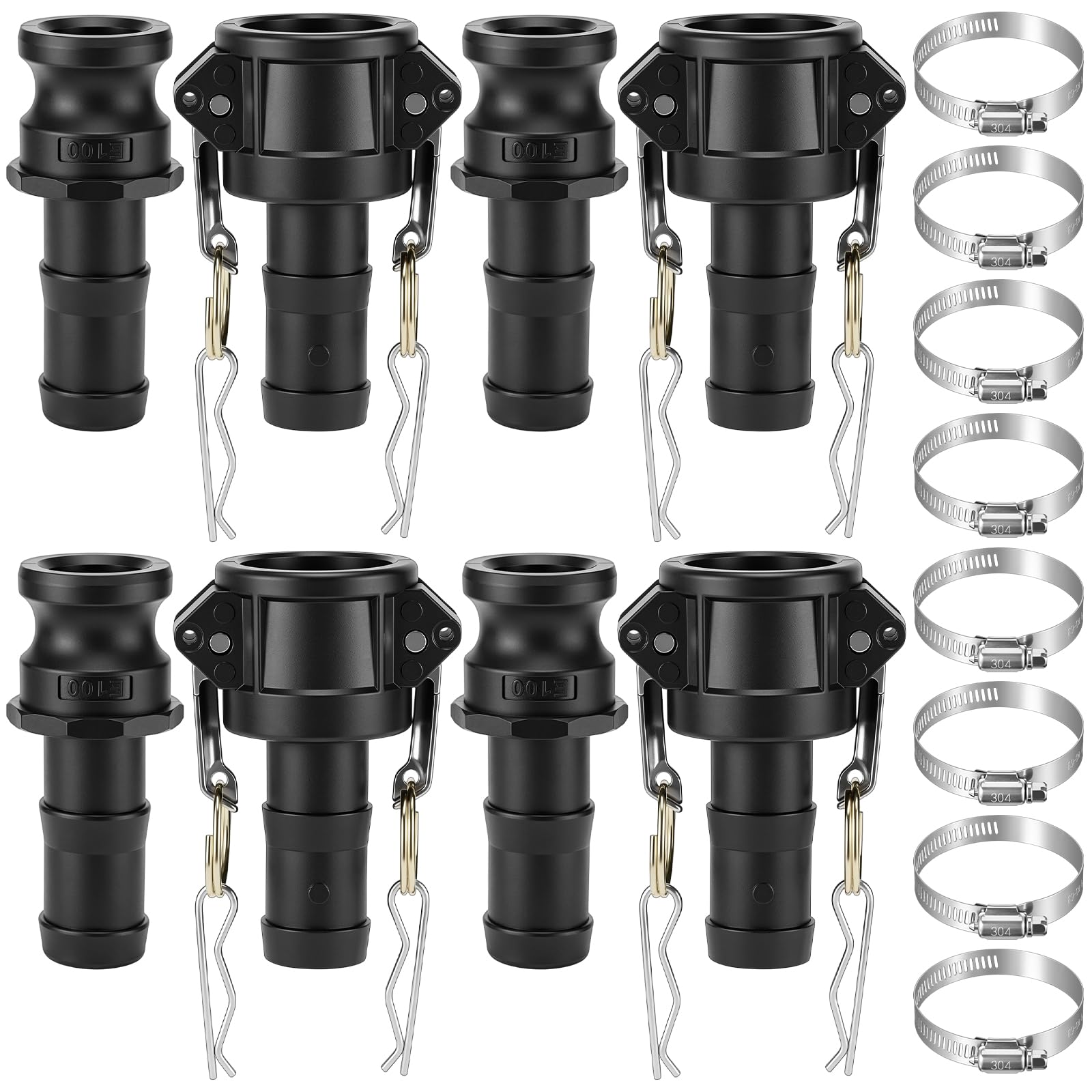 4 Set 1 Inch Camlock Fittings Type C&amp;E