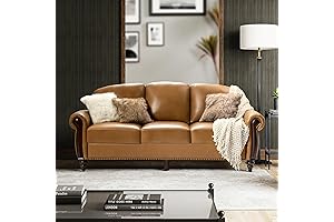 HULALA HOME Genuine Leather Sofa: Luxurious Comfort for Your Living Space