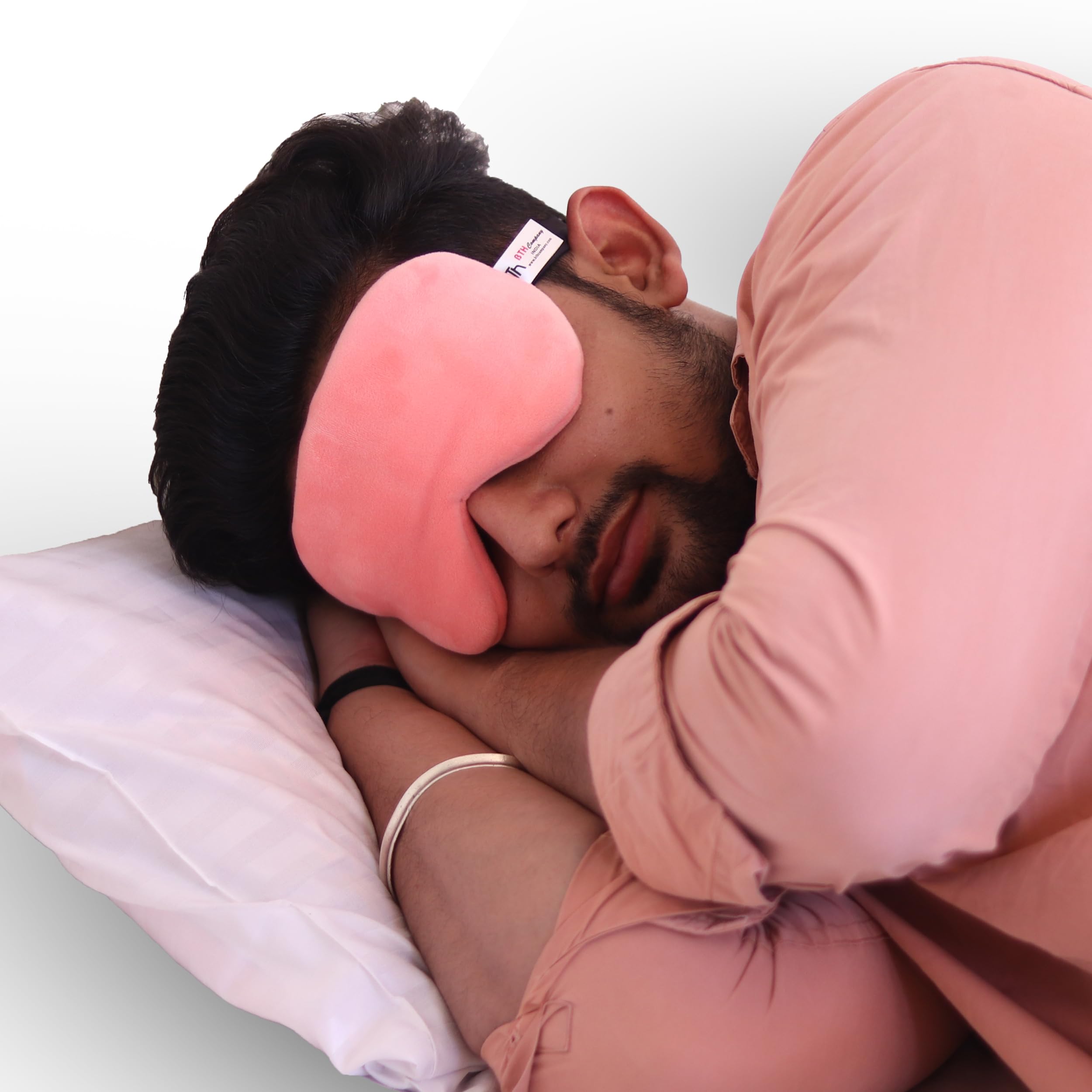 BTH Company Fabric Adjustable Sleeping Eye Mask-Super Soft & Smooth-Baby Pink-Ideal For Women, Men, Old Ages, And Kids-The Comfortable Blindfold For A Restful Sleep (B0C2KLWNMQ) Amazon Price History, Amazon Price Tracker