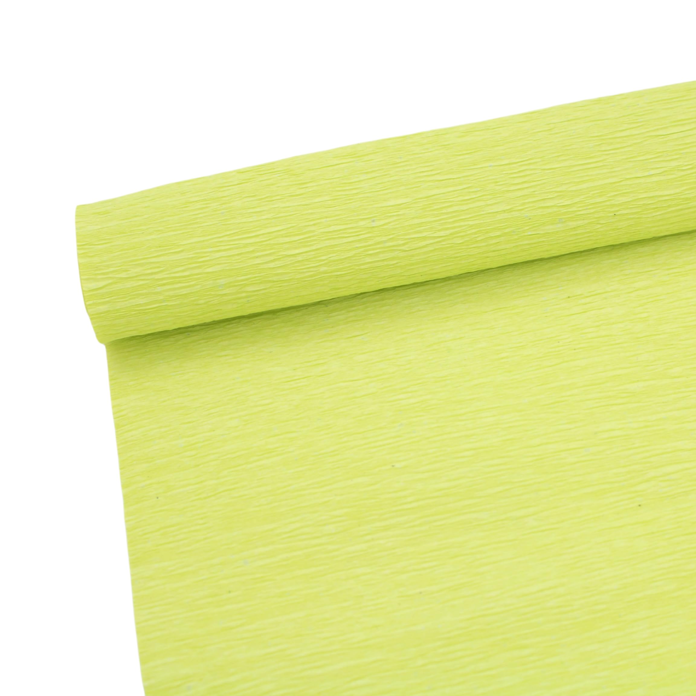 70g Premium Crepe Paper Roll for Flower Making White Green Pink Crepe Paper Sheets Streamer,10in Width, 8ft Length (Chartreuse)