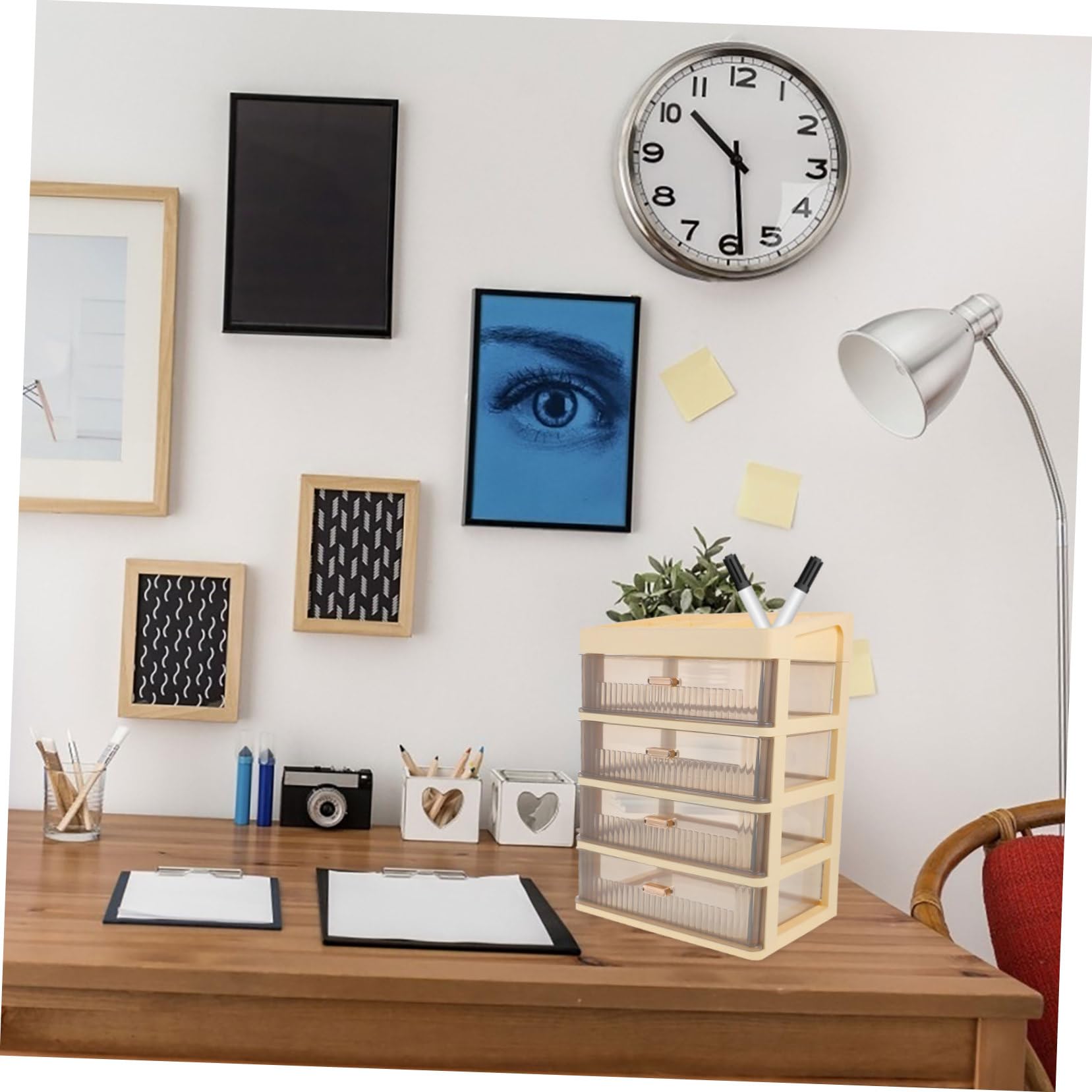 Levemolo Organizer Für Schreibtisch Mit Mehreren Fächern Transparente Aufbewahrungsbox Für Büro Und Zuhause Zur Aufbewahrung Von Schreibwaren Und Kleinen Gegenständen