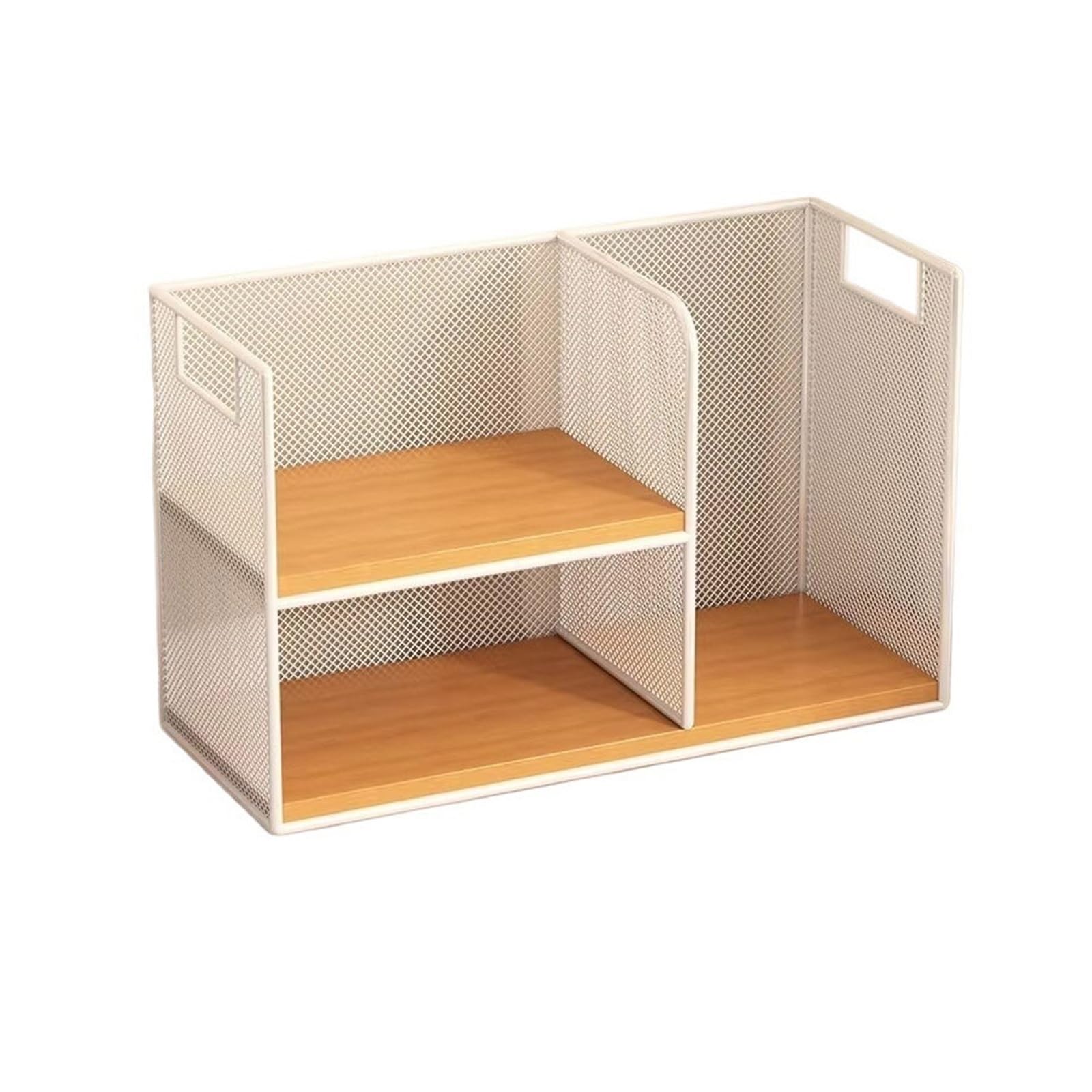 Zhaoj24-05 Bookcase Industrial Style Iron and Density Board Divided Bookshelf Desktop Organizer Rack