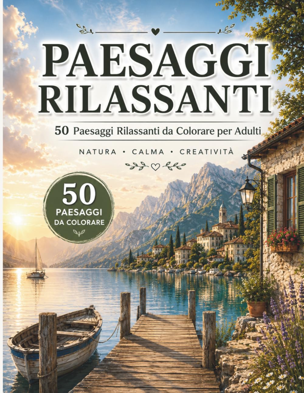 Paesaggi rilassanti: 50 Paesaggi da Colorare per Adulti - Natura, Calma e Creatività| Pagine salva colore, grande formato| Libro antistress per ritrovare pace e serenità