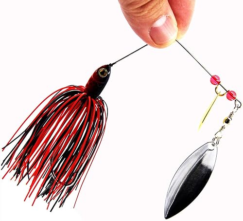 Miniatura 10 de Spinnerbait Señuelos de pesca Bass Bait Hard Spinner Señuelo Multicolor Buzzbait Swimbait Jig Señuelo Spinnerbait para lubina, trucha, salmón,