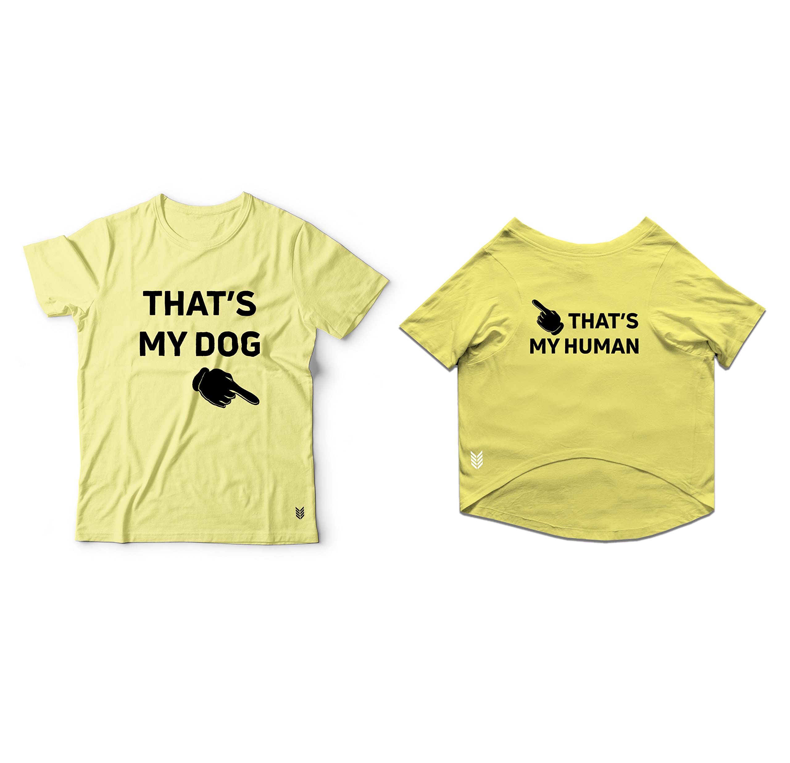 Ruse Summer Twinning Basic Crew Neck Thats My Human and Dog Printed Half Sleeves Dog and Men/Women Pet Parent with Dog T-Shirt Set.(Lemon Tonic) 2XL (Parents) L (Dog) (B0B14KGVBB) Amazon Price History, Amazon Price Tracker