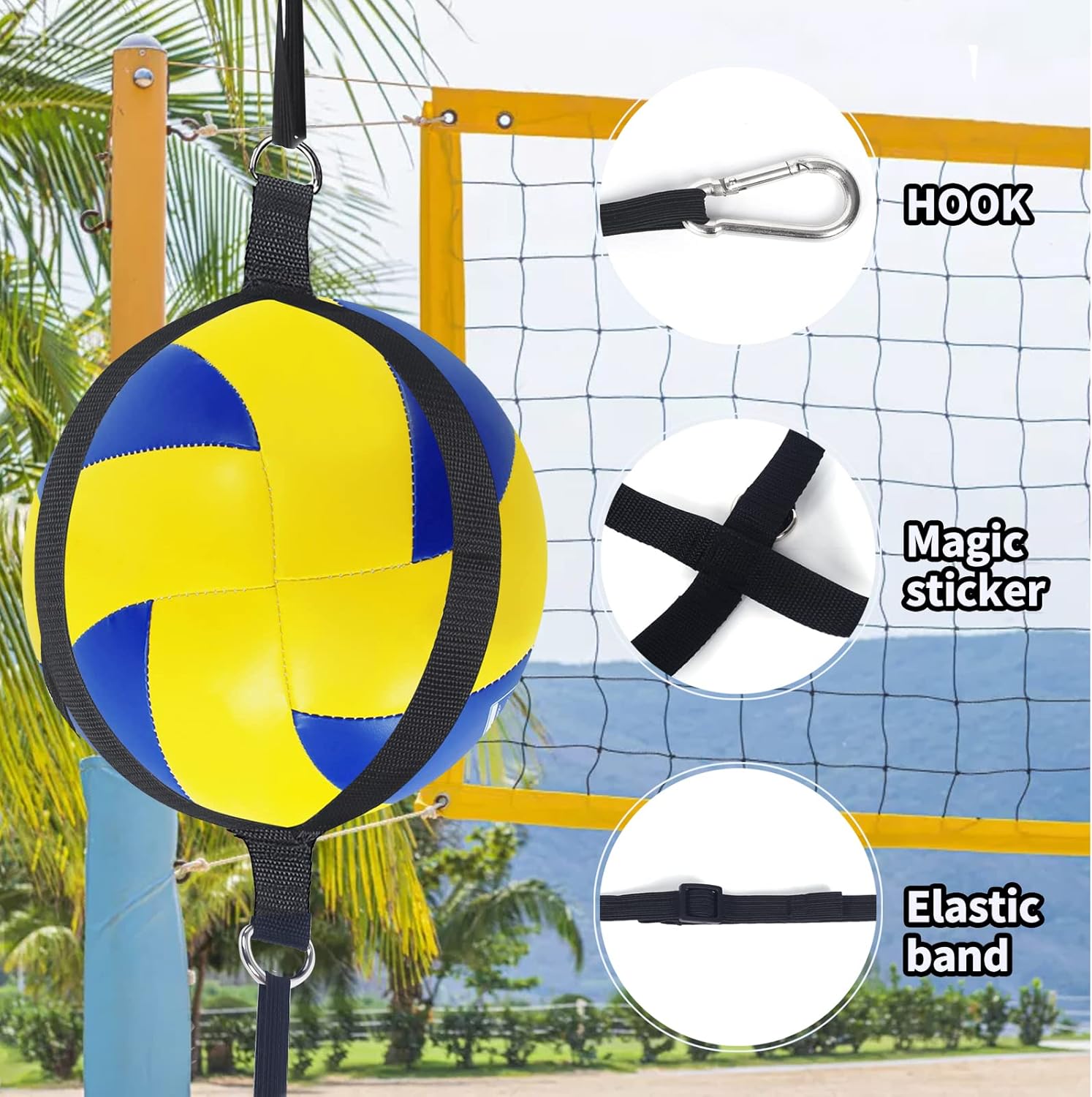 Volleyball Spike Training aid System: Volleyball Spiking Trainer Equipment to Improve Serving and Wicked-Fast Arm Speed and Spiking Power : Sports & Outdoors