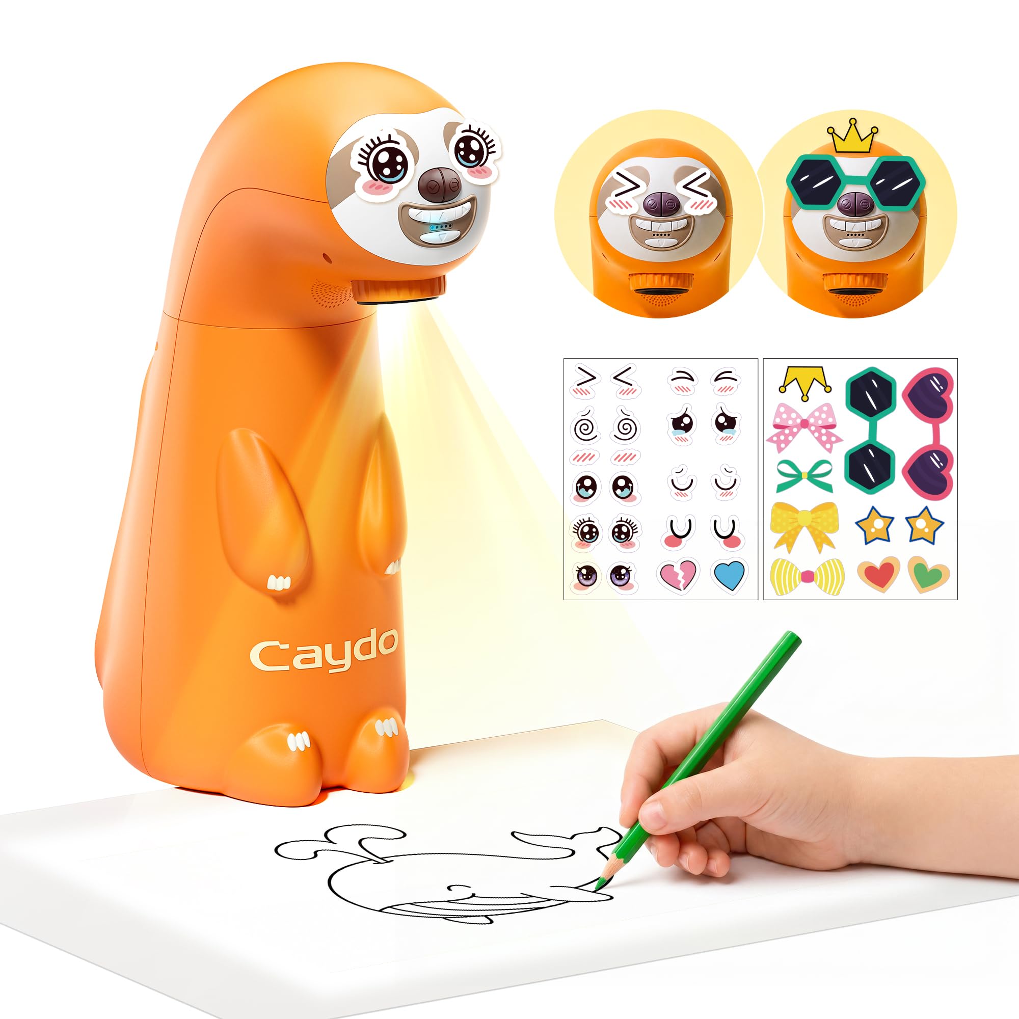 Caydo T3 Joy Zeichenprojektor für Kinder, SGS-zertifizierter Augenschutz, bildschirmfreie aktivität mit 120 Schritt‑für‑Schritt‑Vorlagen, Geschenk für Jungen und Mädchen von 4 bis 10 Jahren