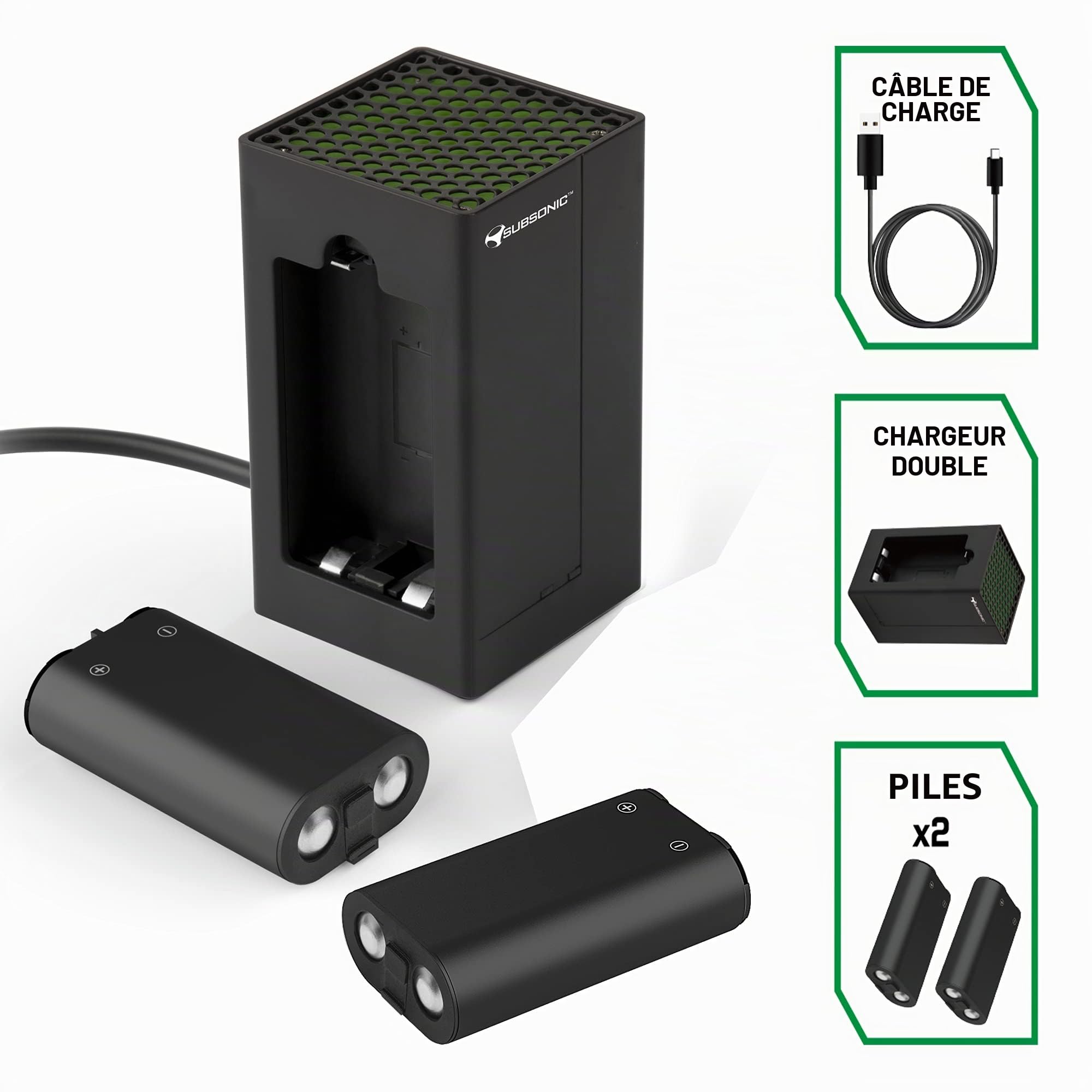 Subsonic - Pack de 2 batteries pour manette Xbox Serie X