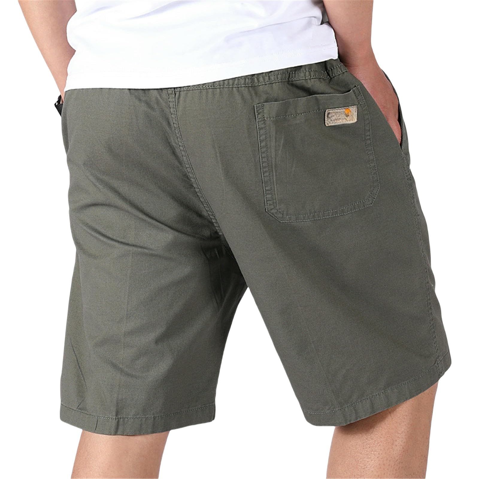 Pantaloncini Uomo Shorts di Cotone Estate Sciolte Sport Casual Cortometrali da Uomo-verde-4xl