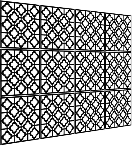 Miniatura 2 de Kernorv Divisor de habitación colgante hecho de PVC ecológico, 24 piezas de paneles de pantalla para decorar dormitorio, comedor, estudio y sala de