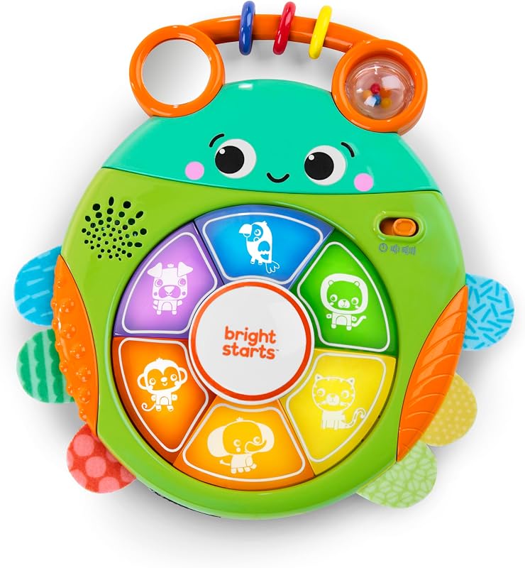 Safari Surprise Multisensory Toy, Light-Up Electronic Baby Toy with Animal Sounds and Melodies, Press for Cause and Effect Discovery, Unisex, 6 Months+
