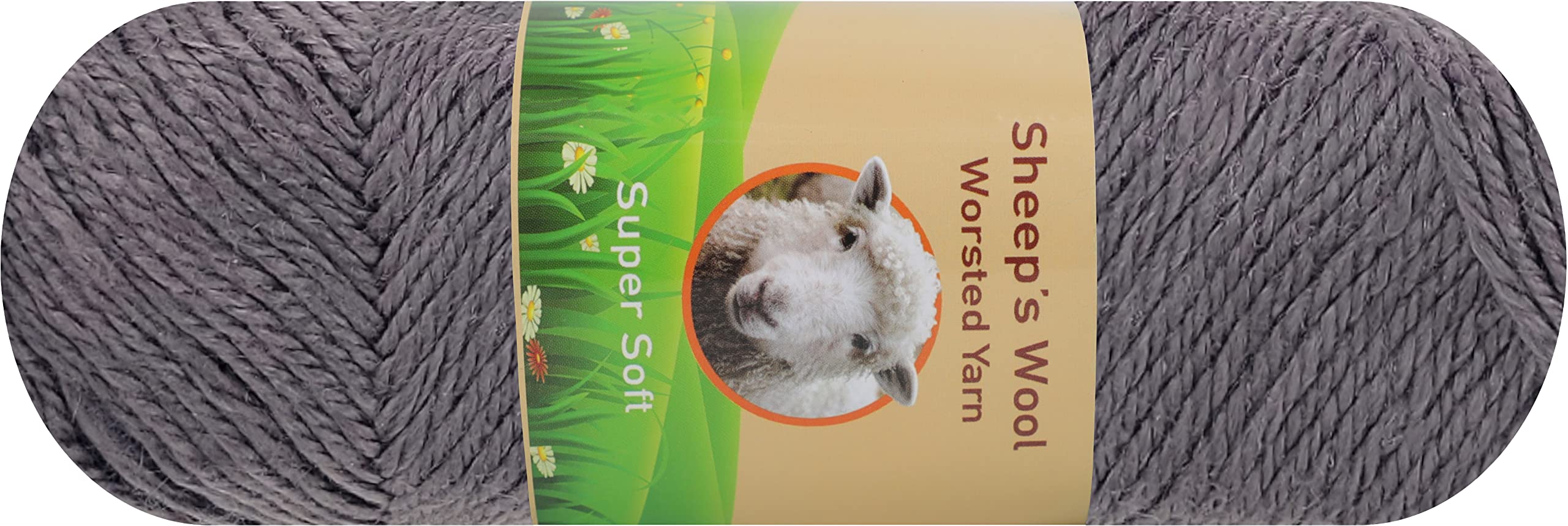 3-Pack Sheep’s 50% Wool Worsted Yarn for Knitting and Crocheting 10.5 oz, 495 Yards Imported (Iron 18)