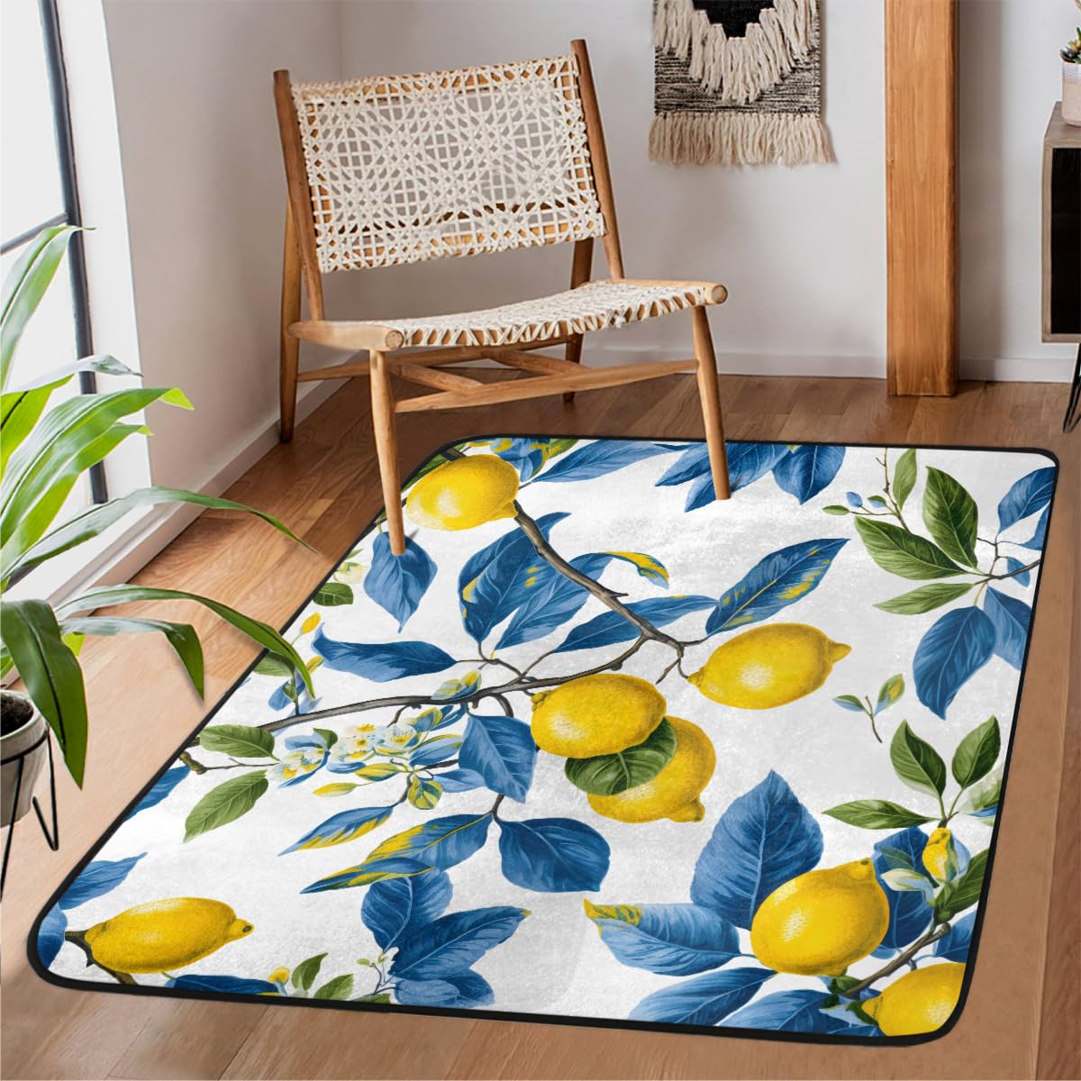 Tapis antidérapant salon 122x160 évitant les chutes de vos enfants