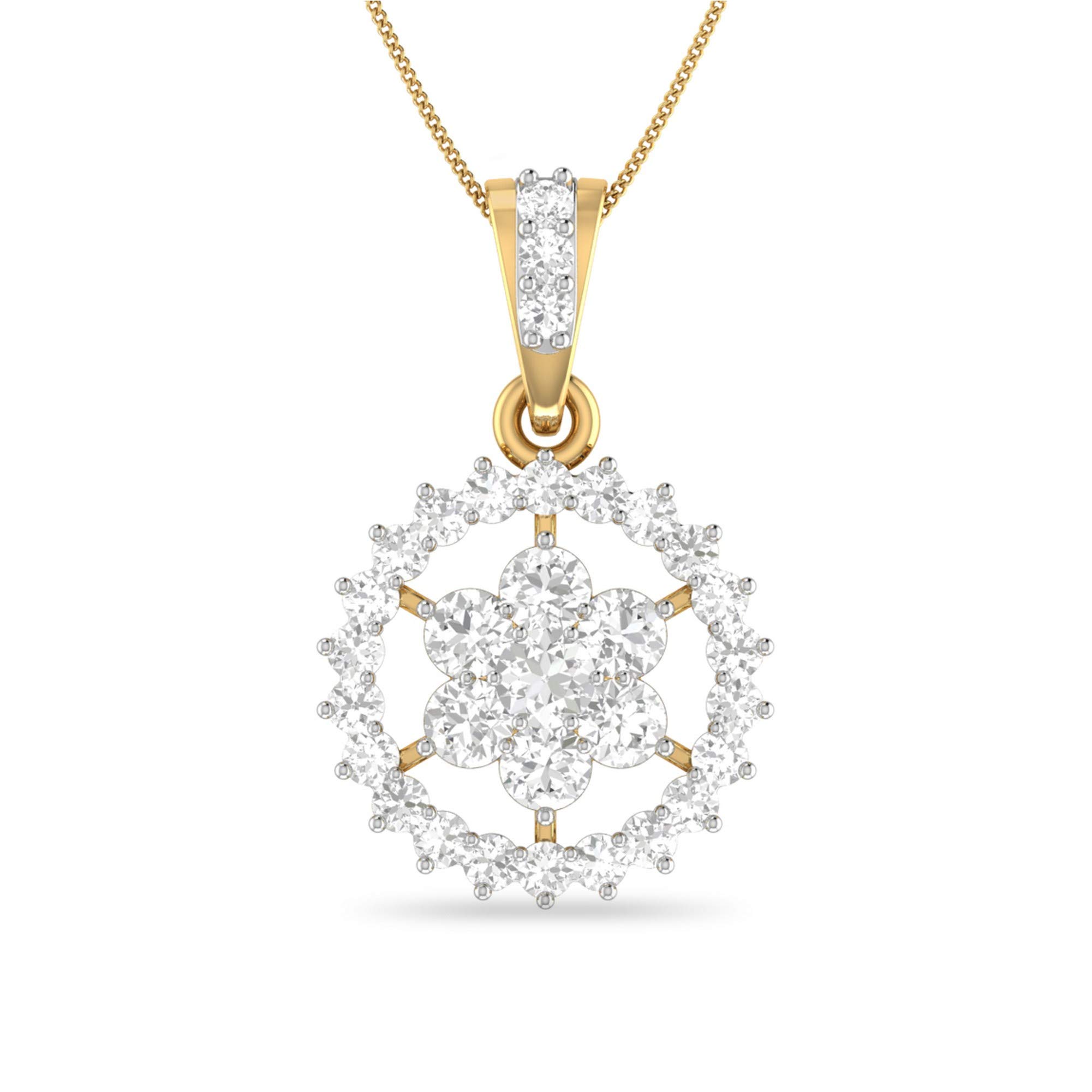 pc jeweller Yellow Gold and Solitaire Pendant for Women-picture-38