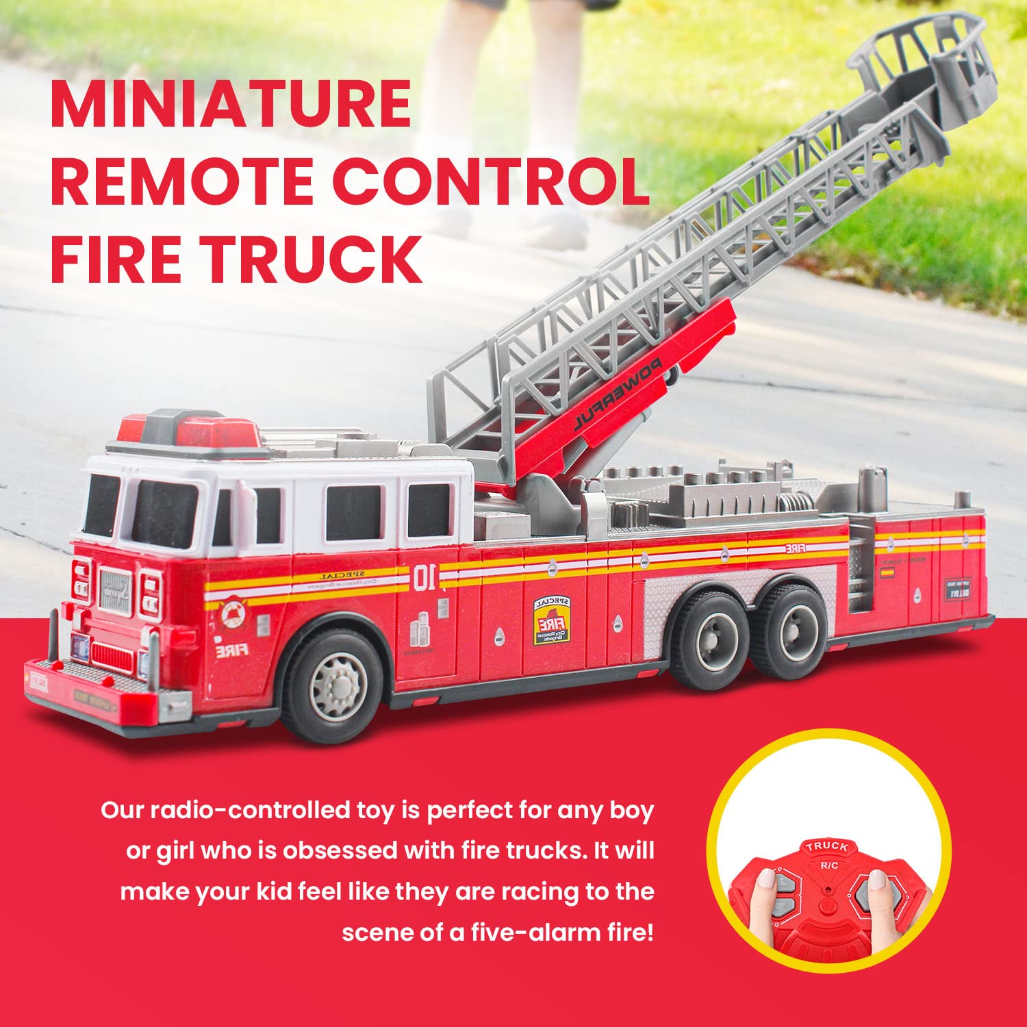 Buy McNick & Company Miniature Remote Control Fire Truck for Boys and