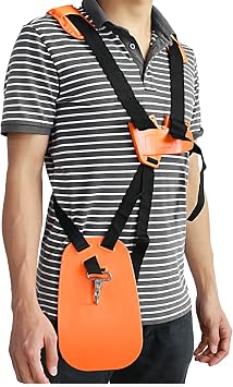 Weed Eater Strap Weed Wacker Strap Comfort String Trimmer Strap Double Shoulder Strap, Brush Cutter Nylon Belt Weed Eater Harness for Stihl Tring Trimmer