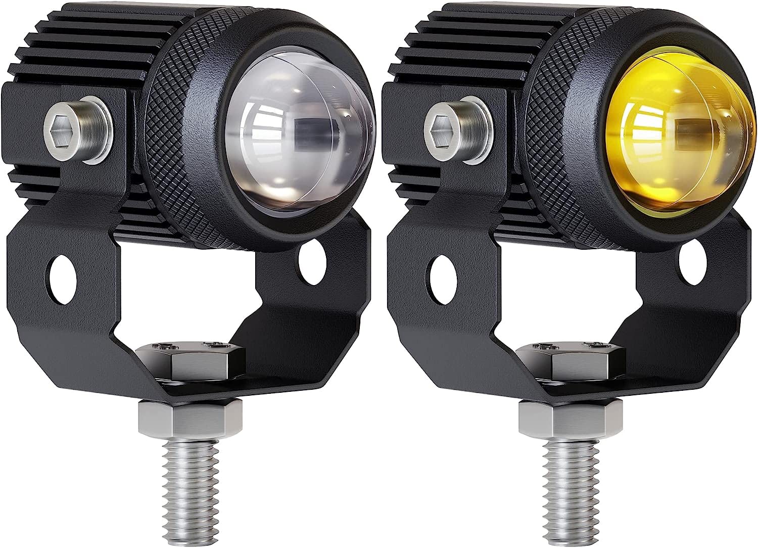 Original Imported Heavy-Duty Mini Driving Fog Led Light Dc Power 12V-24V with Cooling Fan, 50,000+ Hours Lifespan, Automatic Heat Dissipation, Black(Pack Of 2, 25W)-image-20