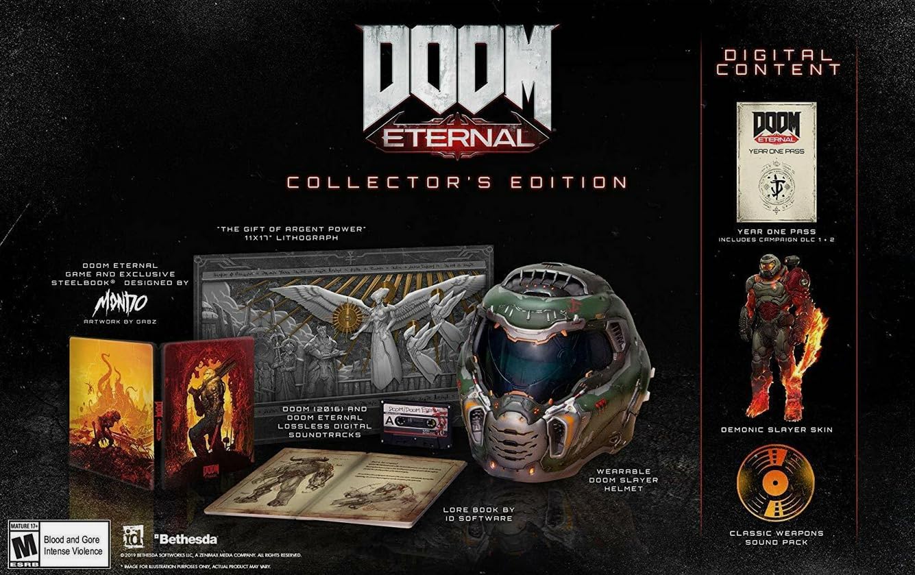 DOOM Eternal Slayer ヘルメットコレクターズエディション Amazon.com: DOOM: Eternal (Collector's Edition - Slayer Helmet
