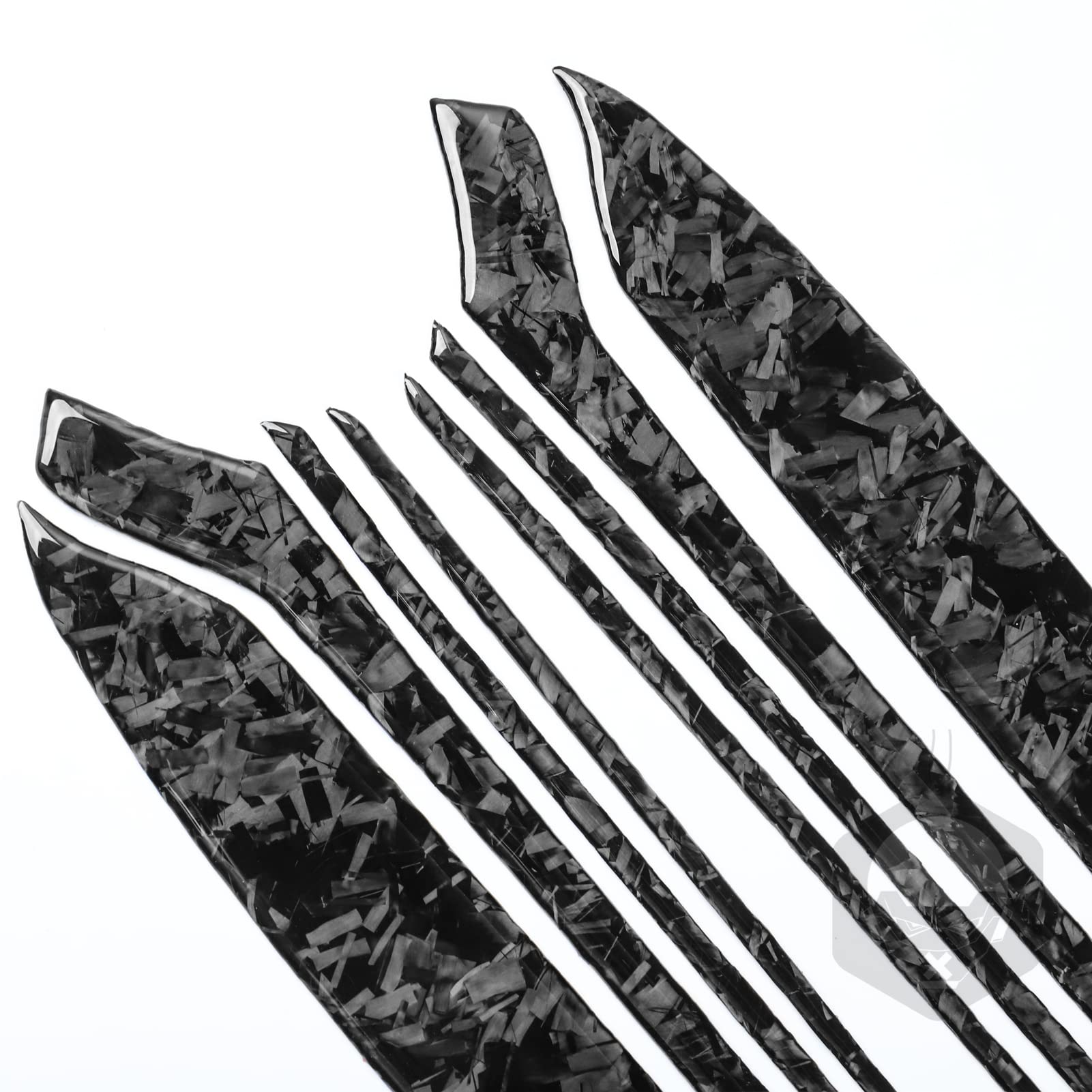 Kompatybilny z Tesla Model Y 2020+ Model 3 2017-2022 kuty panel wewnętrzny z włókna węglowego pasek dekoracyjny akcesoria do wnętrza samochodu naklejka (kolor: czarny)