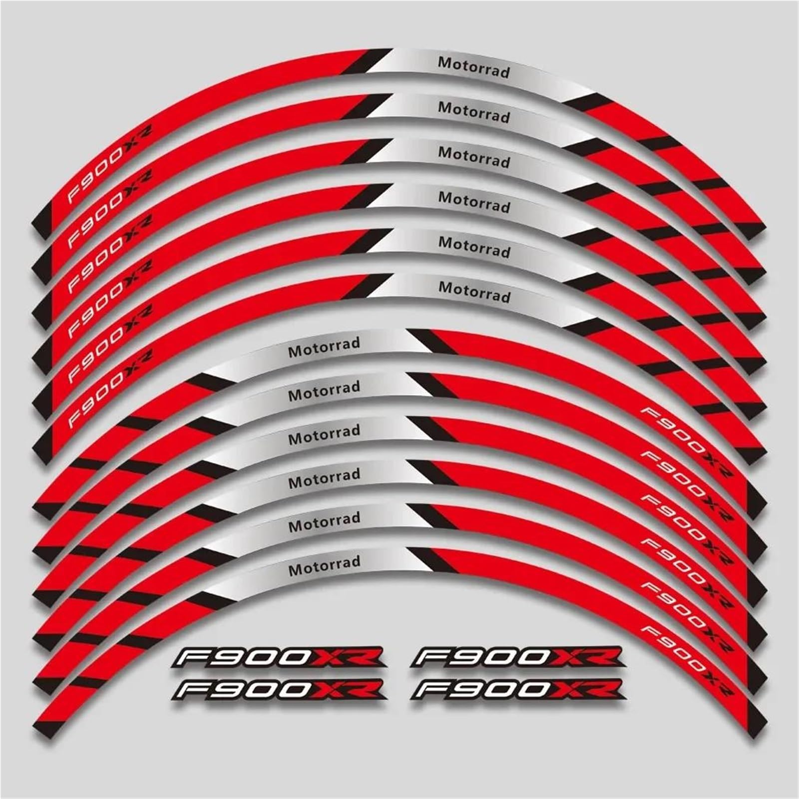 Motorcycle Wheels Sticker Rim Tire Reflective Stripe Decals Set for BMW F900XR F900 XR F 900 F900xr(Color8)
