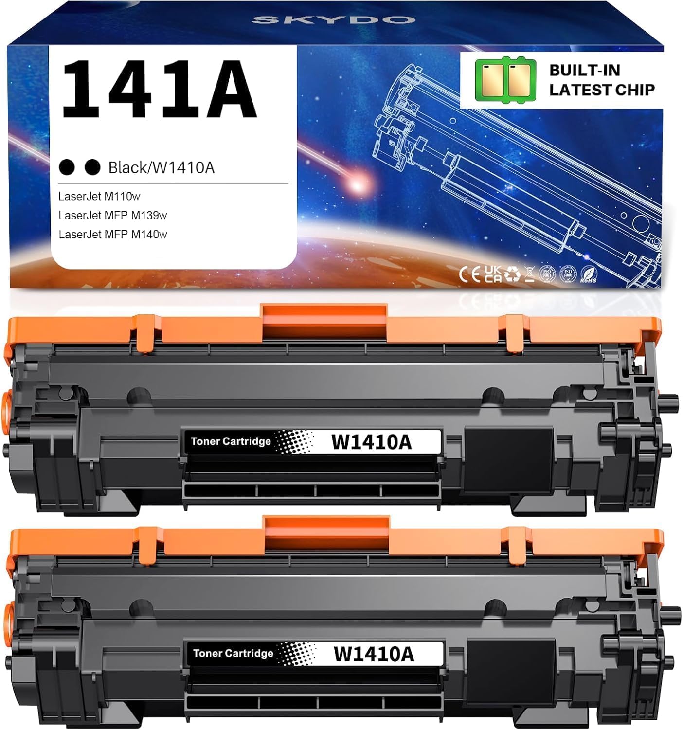 141A Toner Cartridge 2 Black Replacement for HP Laserjet Pro M110w Toner