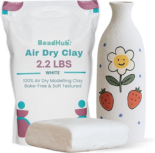 Arcilla seca al aire de 2.2 libras, arcilla de modelado para cerámica, no se hornea ni requiere horno, arcilla seca al aire de 2.2 lbs para