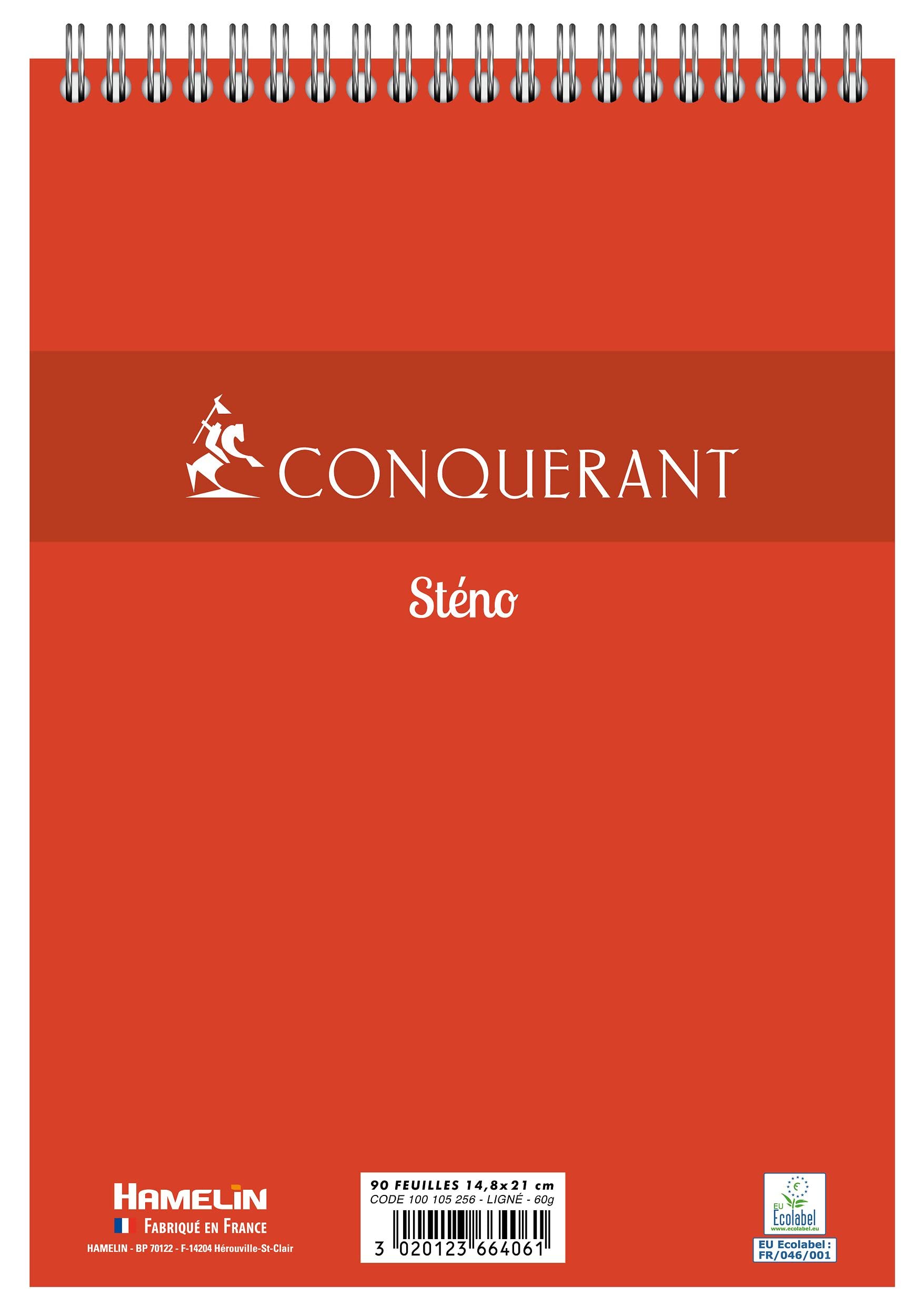 Conquérant Pack of 40 A5 Ruled 7 mm 180 Pages Full Bound Red Card Cover