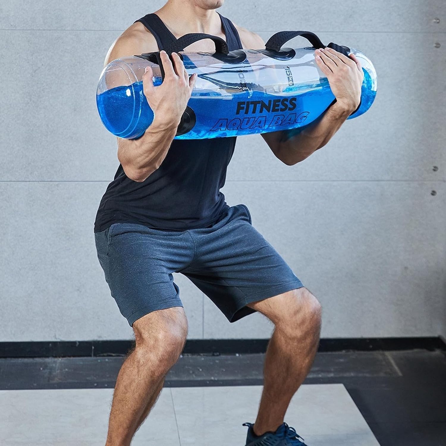 Bearing Fitness Water Bag Adjustable Waters Weights Training Bag Portable Water Weight Workout Sandbag Enduring Adjustable Portable Weight Workout Sandbag Bearing Fitness Training Weightlifting Squat