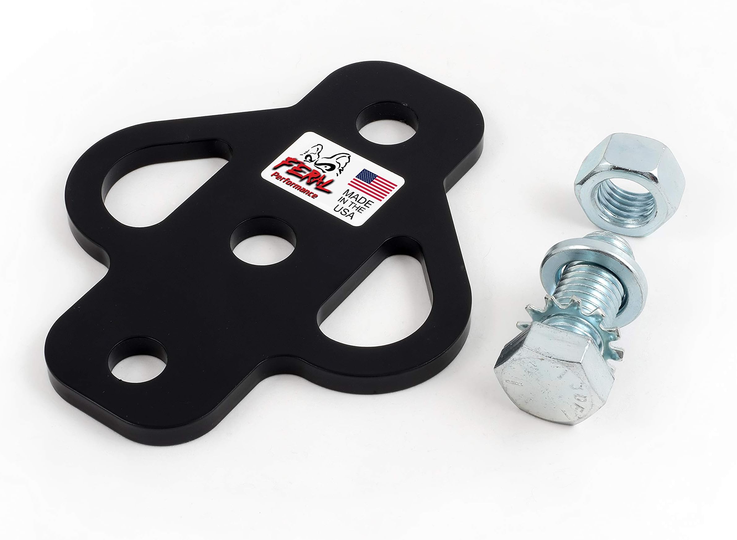 Feral Performance Spread Eagle 3-Way Hitch Adapter with 3/4″ Hardware Included - Golf Carts Garden Tractors Trailers Lawn Mowers Chains and Tow Straps | Made in The USA