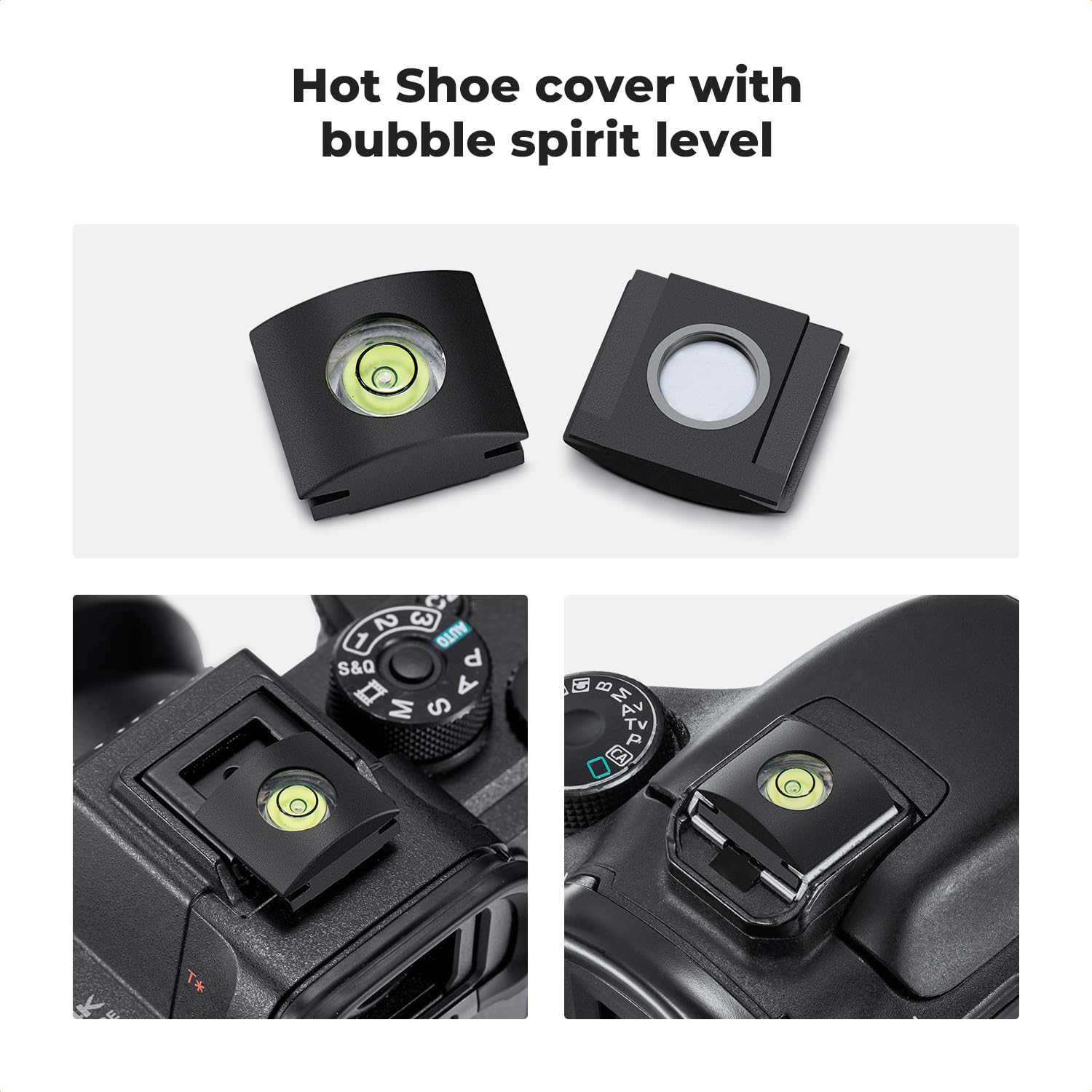 K&F Concept Soft Silicone Eyecup Eyepiece Viewfinder for D5000 D5100 D3000 D3100 Cameras Replaces Nikon DK-25 Eyecup(2 Pcs) with Hot Shoe Cover - Image 4