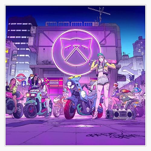 Cyberpunk Girl Gang - Calcomanía de vinilo impermeable para parachoques de ventana, 5 pulgadas