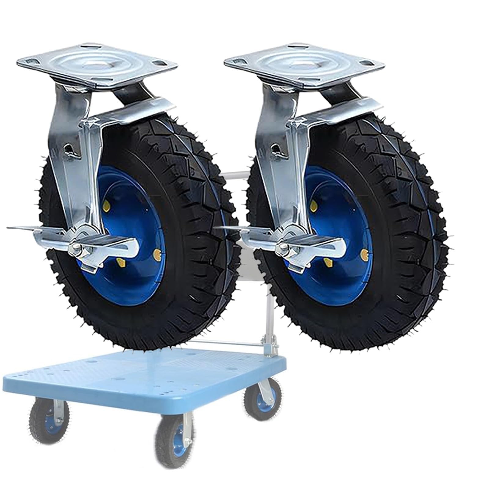 Roues pivotantes de rechange 25cm charge lourde pour réparer diable usé