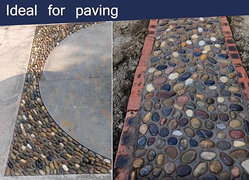 Miniatura 2 de Voulosimi Piedras de roca de río, piedras mixtas pulidas decorativas naturales, piedras decorativas para exteriores para acuarios de plantas,