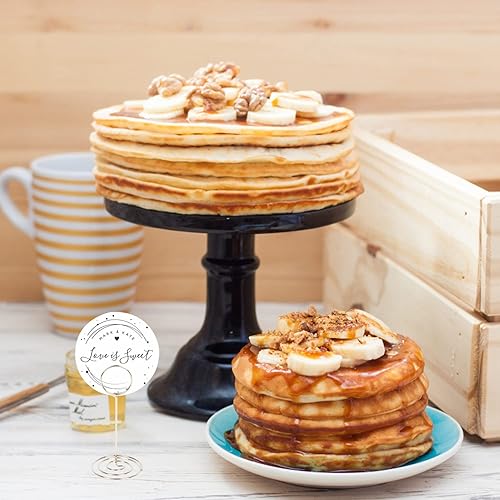 Miniatura 12 de KIMOBER 24 soportes para números de mesa, tarjetero de lugar redondo, soporte de notas de mesa, picas de fotos, clips de tarjetas para boda, fiesta